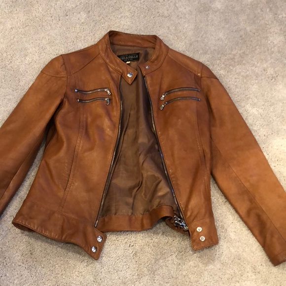 RARE VINTAGE 70s ITALIAN LEATHER MOTO JACKET - Picture 3 of 7
